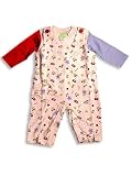 SnoPea - Infant Baby Boys 2-Piece Overall Set, Cream Red Yellow Lt. Blue