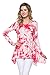 Frumos Womens Long Sleeve Tie Dye Spandex Tunic Hi-Low Tunic Top