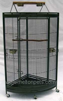 Melton Pets Parrot Corner Cage In Antique Black