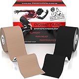 Kinesiology Tape (2-Pack) PrimeTape - Pro Sports & Athletic Taping for Knee, Shin Splints, Shoulder and Muscle - 2" X 16.4' per Roll Uncut - Orthopedic Therapy Method - by Nordic Lifting&trade;