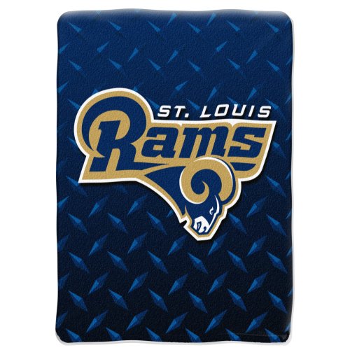 NFL St. Louis Rams 60-Inch-by-80-Inch Raschel Plush Blanket 