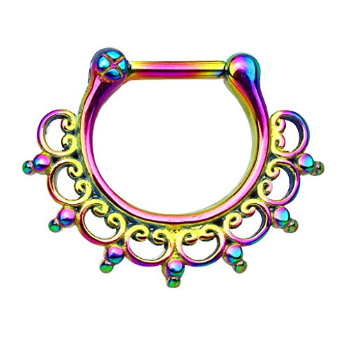 BodyJ4You Septum Clicker Lace Tribal 16G