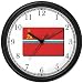 Flag of Uzbekistan (Old) Wall Clock by WatchBuddy Timepieces (White Frame)