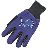NFL McArthur Detroit Lions Two-Tone Utility Gloves