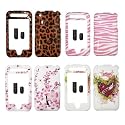 Premium Design Cell Phone Hard Cover Case for Apple iPhone 3G 8GB 16Gb / 3G S 16Gb 32GB (Choose from 4 Designs; White Love Tattoo, Purple with Silver Stars, Leopard, Spring Flowers)