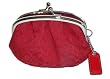 Coach Cardinal Red Signature Framed Coin Purse Wallet 60502