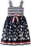 Youngland Girls 2-6X Sleeveless Knit To Woven Nautical Sundress
