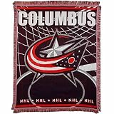 Columbus Blue Jackets Jacquard Woven Throw Blanket