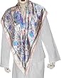 Silk Scarfs for Women Square Handpainted 44 x 44 inches (sqsrf112)