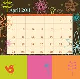 2011 Flower Power Teen Scene-It Magnetic Locker (With Photo) Calendar