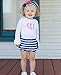 RuffleButts Ruffled Long Sleeve Layering Bodysuit - White - 18-24m
