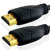 CablessonBasics 3m (3 Meter) High Speed HDMI Cable with Ethernet - (Latest 1.4a Version, 15.2Gbps) Gold HDMI to HDMI Cable with ETHERNET Compatibility, FULL HD, 1080P, 2160p, LCD, PLASMA & LED TV's, 3D TVS, Supports Dolby TrueHDby Cablesson
