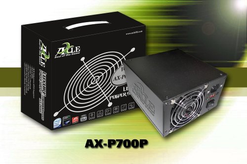 AXLE ATX PC Computer Power Supply 700 Watt 2xPCIe 4xSATA Power Supply Unit Low Noise PLATINUM 700W Silent PSU