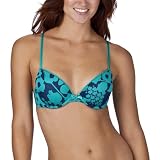Xhilaration® Juniors Microfiber Push-Up Plunge Bra - Navy/Turquoise&nbsp;