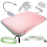 Amazon Kindle 2 Pink Snug Fit Hardshell Carrying Case + White Rapid Kindle 2 Car Charger + White Kindle 2 Wall Charger + White Kindle 2 Data Cable + White Double Bright Ebook Reader 2 LED Light + Vangoddy TM, Live*Laugh*Love wrist band!!!