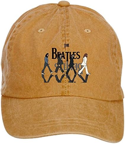 Desig Creato Adjustable The Beatles Logo Printed Hats for Man Brown One Size