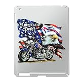 iPad 2 Case Silver of American Pride US Flag Motorcycle and Bald Eagle
