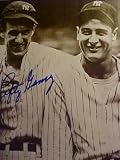 Lefty Gomez New York Yankees Pictured With Lou Gehrig Autographed Professionally Matted Black & White Photo With A Personally Obtained Autograph Directly From The Player