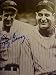Lefty Gomez New York Yankees Pictured With Lou Gehrig Autographed Professionally Matted Black & White Photo With A Personally Obtained Autograph Directly From The Player