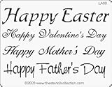 The Stencil Collection Fathers Day, Mothers Day, and Easter Embossing Brass Stencil for Scrapbooking, Card Making, and Paper Crafts.