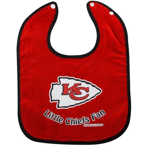Kansas City Chiefs 2-Tone Snap Baby Bib