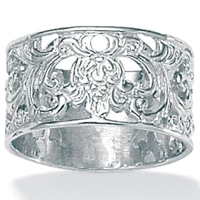 Sterling Silver Filigree Band: Jewelry