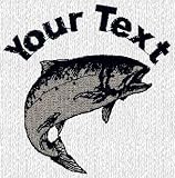 Personalized custom embroidered salmon fishing shirt