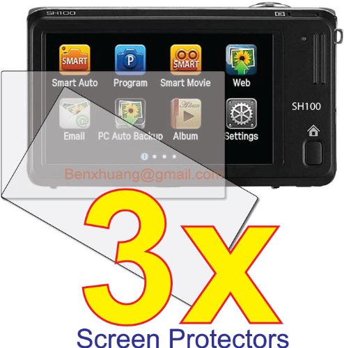 Best Price 3x Samsung Samsung ST700 SH100 Digital Camera Premium Clear LCD Screen Protector Cover Guard Shield Film Kit, no cutting is required! Exact fit and satisfaction guaranteed!
