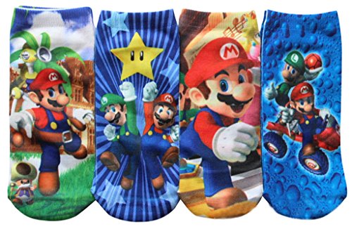 Gillbro Super Mario Ankle Socks 4 Pack