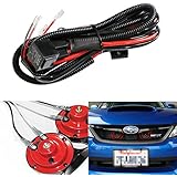 iJDMTOY (1) 12V Horn Wiring Harness Relay Kit For Car Truck Grille Mount Blast Tone Horns (Actual Horn Not Included)
