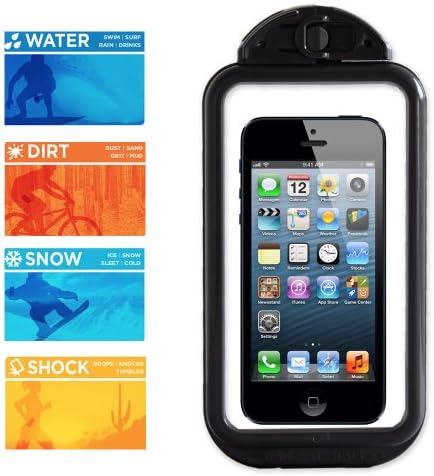 Casealed Black Phone Case Waterproof Shockproof Dustproof Snowproof for Iphone5, Iphone4, Samsung Galaxy, Nokia Lumina, Nexus and Many More