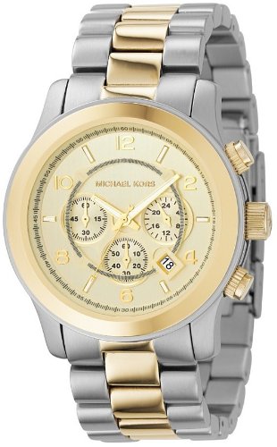 MICHAEL Michael Kors Mens Chronograph Two Tone Mixed Metal Bracelet Watch