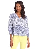 Sam & Lavi Womens Benthania Santorini Print Peasant Top