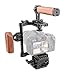 CAMVATE Camera Cage Wooden Handle with Quick Release Plate for 60D,70D,80D,5D MarkII,5D MarkIII(Left Handle)