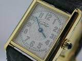 Vintage/Antique watch: Pre-owned Women's Cartier Watch Vermeil Silver Dial Swiss Precision Quartz Movement 2000's