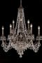 Paris Flea Twelve light Crystal Chandelier I, 38.5"Hx34"H, ENGLISH BRONZE
