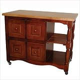Sunset Trading 4 Drawer Kitchen Cart