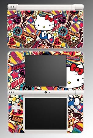 Hello Kitty World Badge Cute Cat Kitten Game Vinyl Decal Cover Skin Protector #8 for Nintendo DSi XL