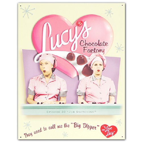 Lucy Chocolate Factory Metal Sign , 13x16