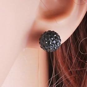 Silver Swarovski crystal earrings by Avantgarde Jewels � - 8MM - bling bling!! - silver studs - made with over 140 Swarovski stones - packed inside a lovely velvet pouche - Choose the colour & size from the menu below