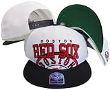 Boston Red Sox Two Tone Big Logo Plastic Snapback Adjustable Plastic Snap Back Hat / Cap