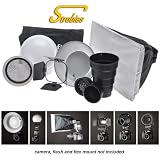 Interfit Photographic Strobies Portrait Kit for Shoe Mount Flashes, with Beauty Dish, Diffuser Softbox & Case, Flex Mount Not Included.