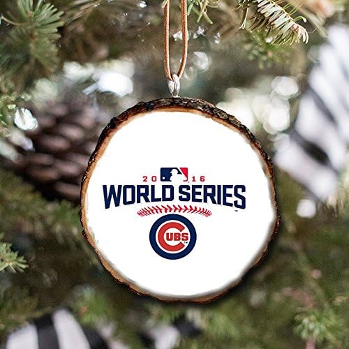 World series baseball 2016 cubs ornament/Personalized ornament/Tree Slice/Wooden