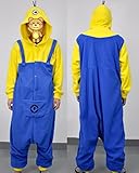 One eye Cartoon God Steal Milk Dad Despicable Me Minions Soybeans Yellow Sleepwear (Size M)