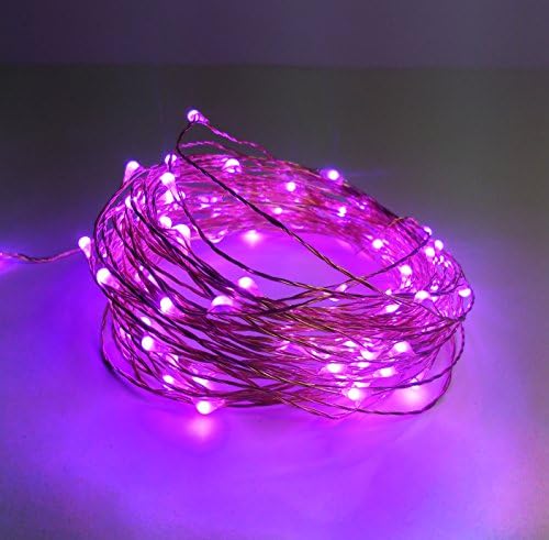 Honey Bunny Starry String Lights, Purple LED's on a Flexible Copper Wire