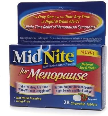 Midnite for Menopause 28 Chewable Tablets (3 Pack) by MidNite