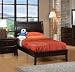 Melrose Lane Collection Twin or Full Size Platform Sleigh Bed in Espresso Finish