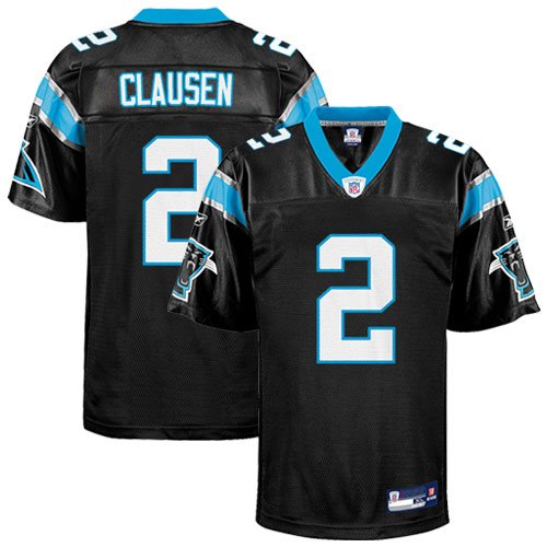 Reebok Jimmy Clausen Carolina Panthers Replica Jersey - Black (XX-Large)