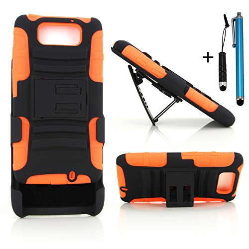Cellular360 Shock&Drop-Proof Dual Layer Protective Case & Holster Combo W/ One Stylus Pen and One Headphone Jack Stylus for Verizon Motorola DROID MAXX XT1080M & Motorola DROID Ultra XT1080 - Dual Layer Protective Case Doubles as a Kickstand for Land Cellular360 Shock&Drop-Proof Dual Layer Protective Case & Holster Combo W/ One Stylus Pen and One Headphone Jack Stylus for Verizon Motorola DROID MAXX XT1080M & Motorola DROID Ultra XT1080 - Dual Layer Protective Case Doubles as a Kickstand for Land
