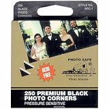 Pioneer Photo Corners Self Adhesive 250 Per Package, Black